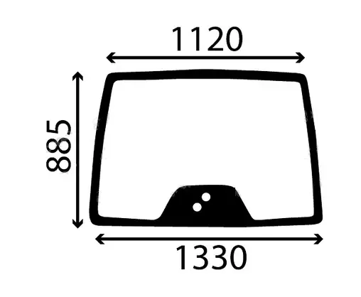 Windshield curved - non-tinted