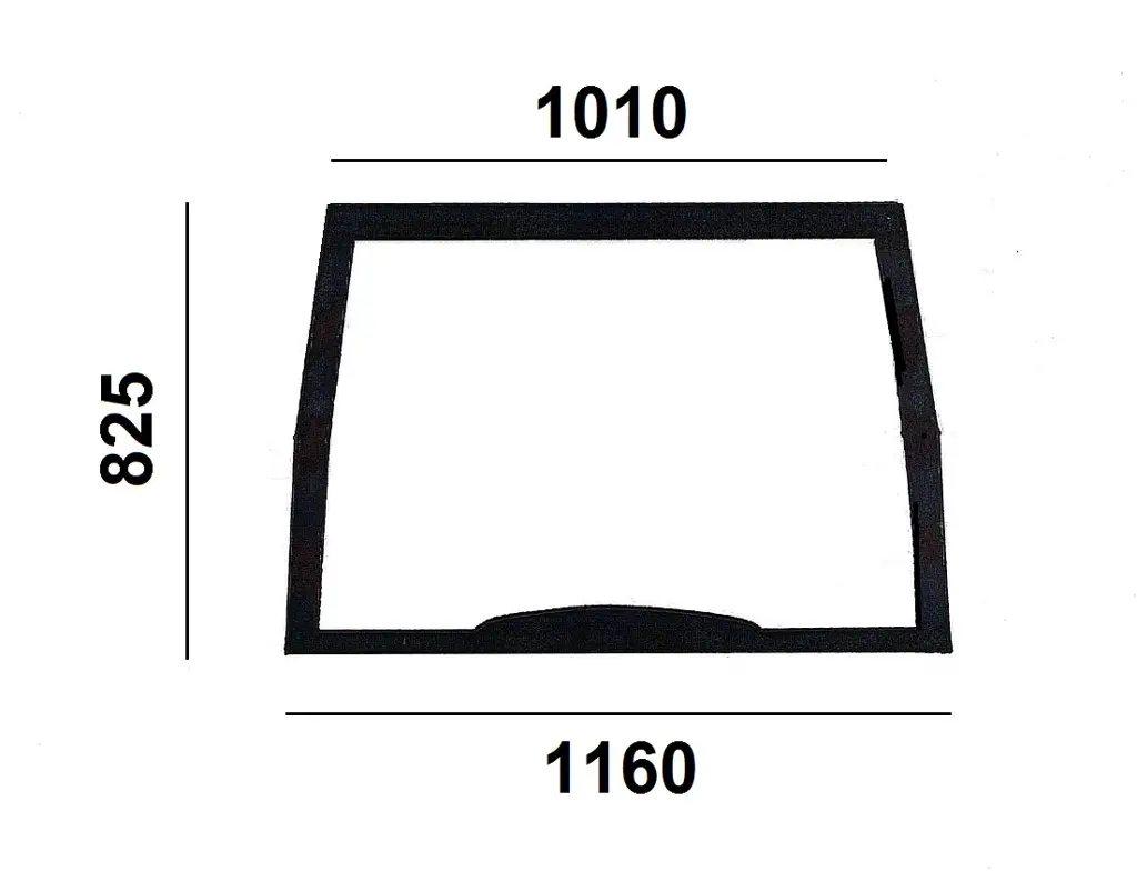 Windshield curved-tinted