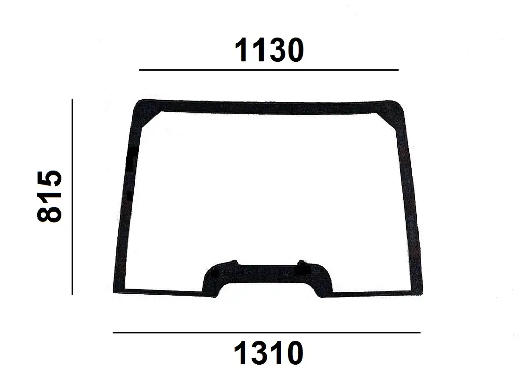 Windshield curved-tinted
