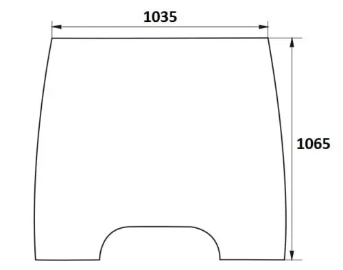 Front glass (without profile)