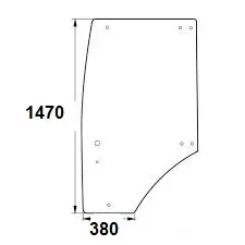 Left door glass (without profile)