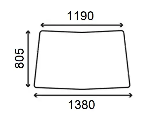Windshield curved-tinted