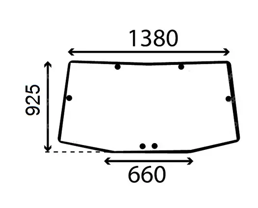 Rear window curved-tinted