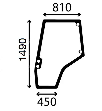 Door window curved-tinted (L-h)