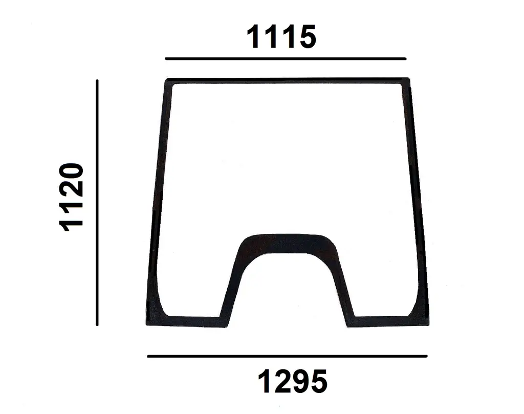 Windshield curved-tinted