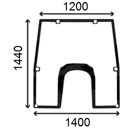 Windshield curved-tinted