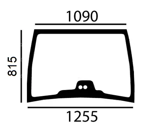 Windshield curved-tinted