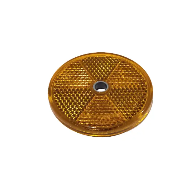 Reflector round yellow (with hole) 60 mm