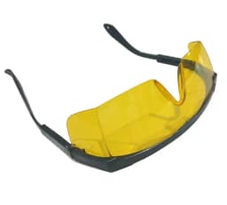 Yellow-tinted safety glasses with adjustable temples  - image 1