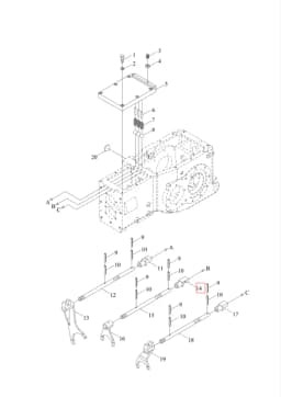 III-IV gear slider end