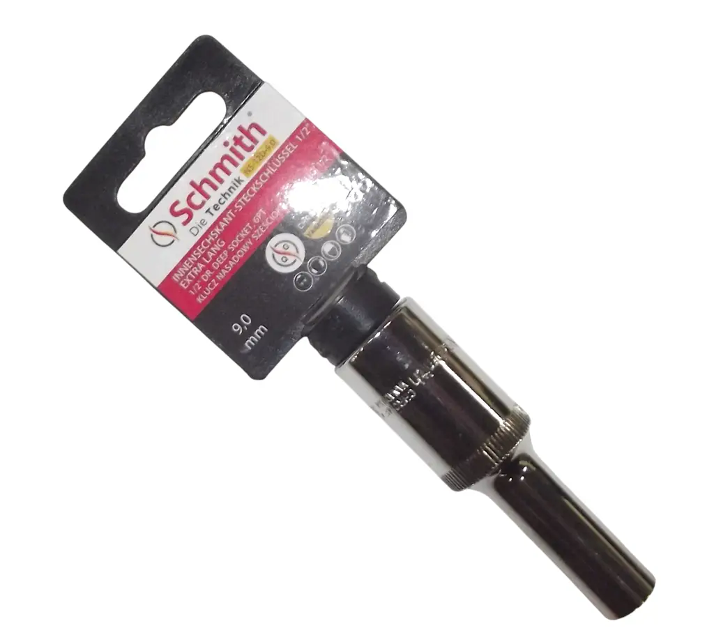 Galvutė veržliarakčio 6-kampė 9 mm ½" (prailginta)