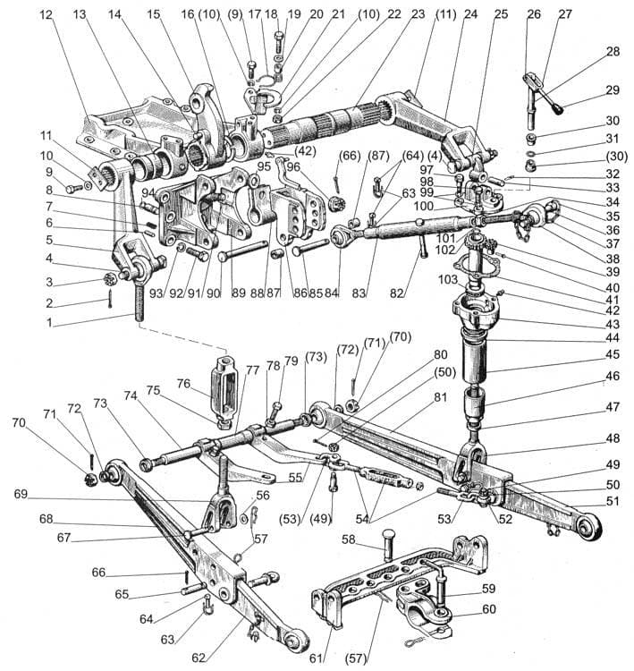 Rear axle rod