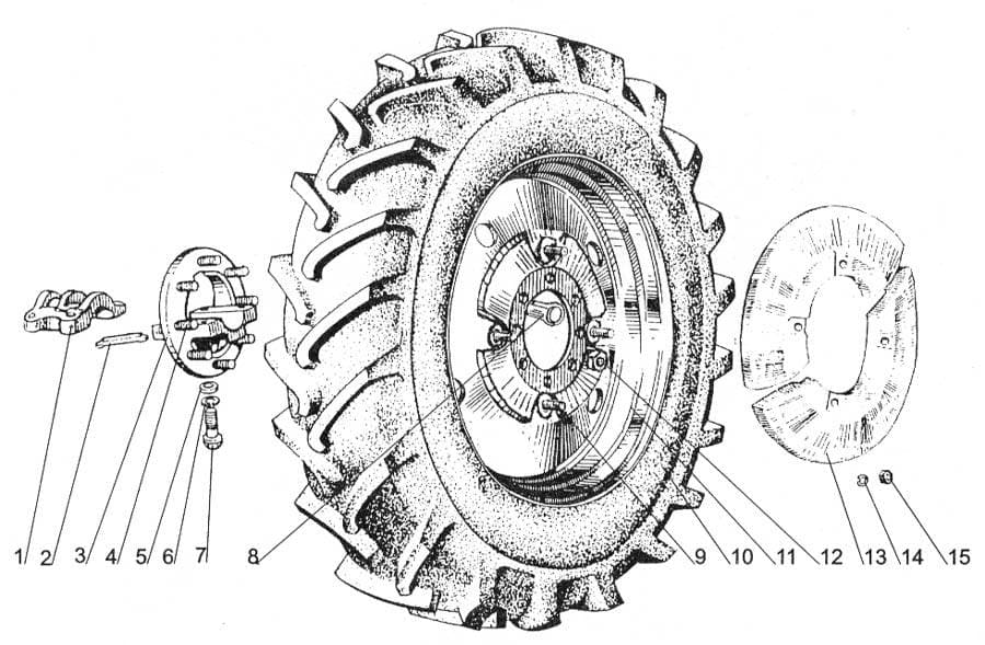 Rear wheels and hubs
