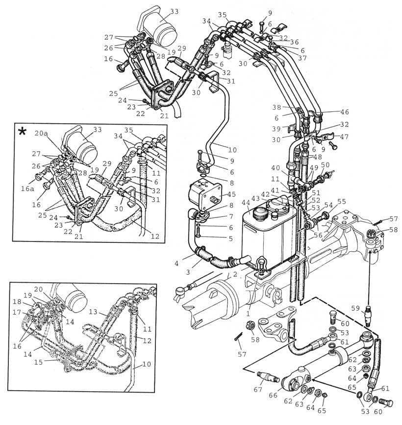 Steering drive with hydraulic cylinder