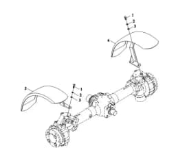 Front fender with bracket L-h