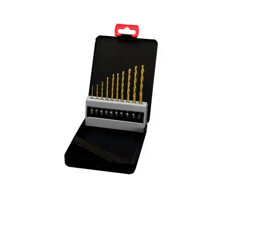 Grąžtų rinkinys D 1.5-5.0 mm, 10 vnt. titan. HSSCo