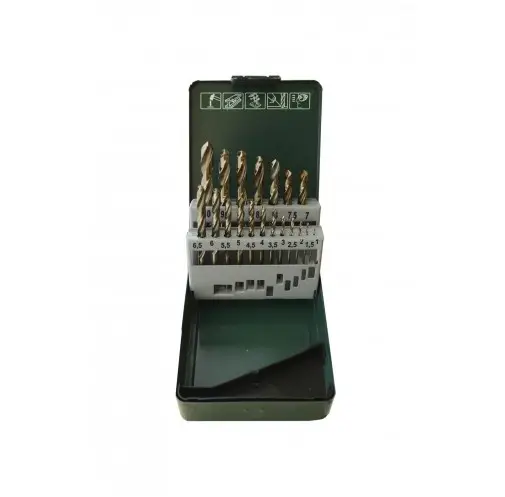 Grąžtų rinkinys metalui D 1.0-10.0 mm, 19 vnt. Drill bit set for metal D 1.0-10.0 mm, 19 pcs
