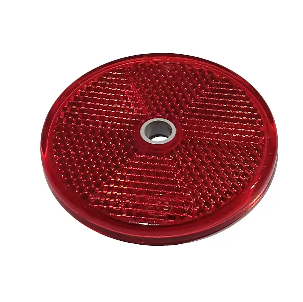 Atšvaistas apvalus, raudonas (su skylute) 60 mm Reflector round red (with hole) 60 mm
