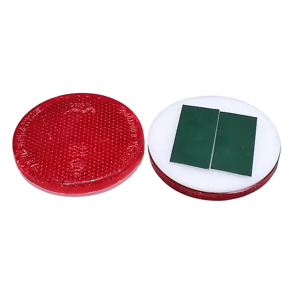 Atšvaistas apvalus, raudonas (klijuojamas) 64 mm Reflector round red (adhesive) 64 mm
