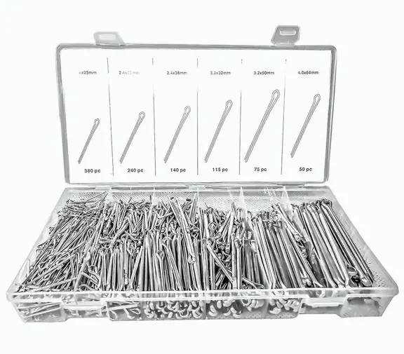 Kaiščių rinkinys 1000 vnt. Cotter pin set 1000 pcs.