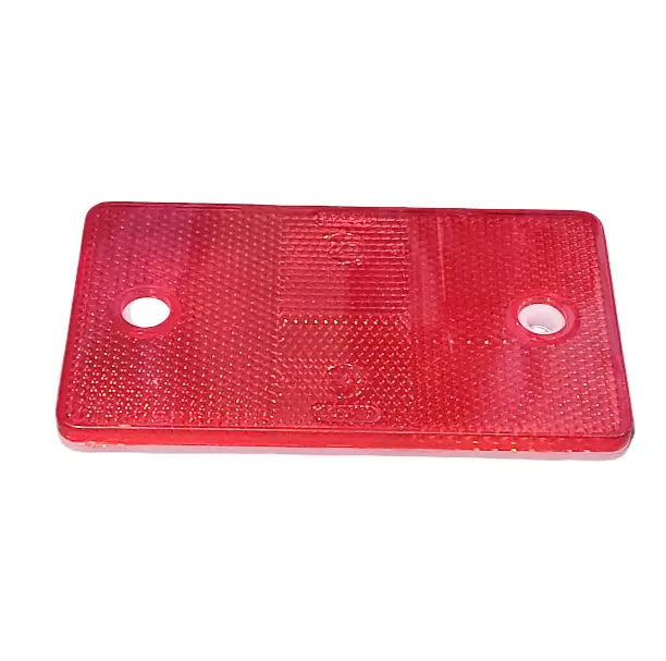 Atšvaistas stačiakampis, raudonas (su skylėmis) Reflector rectangle, red (with holes)
