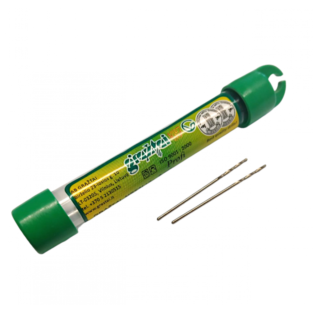 Сверло по металлу D 1.0*34 DIN 338 Profi (2 шт.)