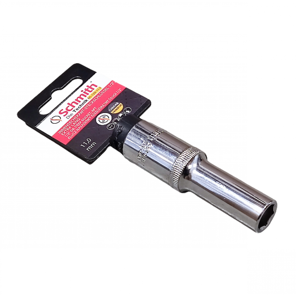 Galvutė veržliarakčio 6-kampė 11 mm ½" (prailginta)