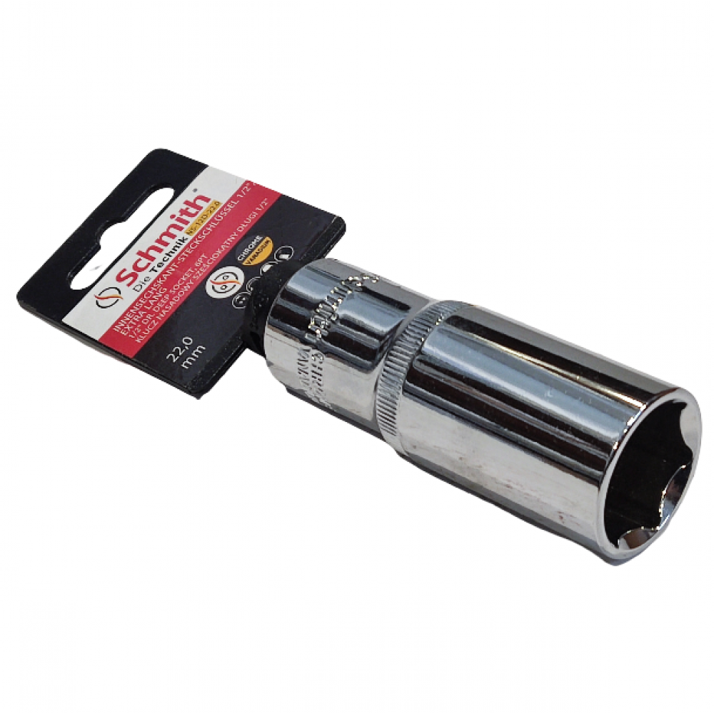 Galvutė veržliarakčio 6-kampė 22 mm ½" (prailginta)