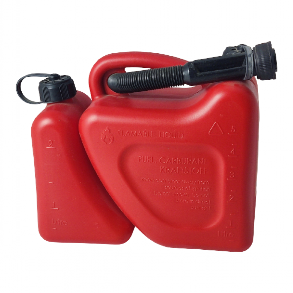 Kanistras plastikinis 5+2 l 