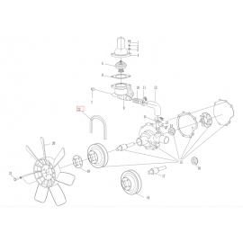 Diržas ventiliatoriaus 13x720 mm