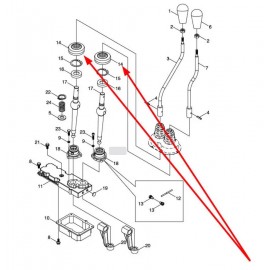 Apvalkalas valdymo svirties guminis