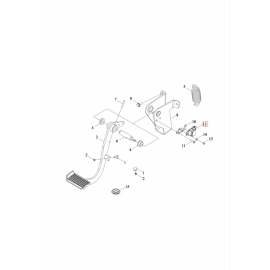 Daviklis sankabos pedalo padėties