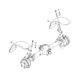 Front fender with bracket L-h