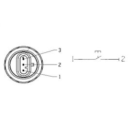 PTO switch (2 functions, push type)