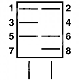 Warning switch (2 positions, 6 cont., 12/24V)