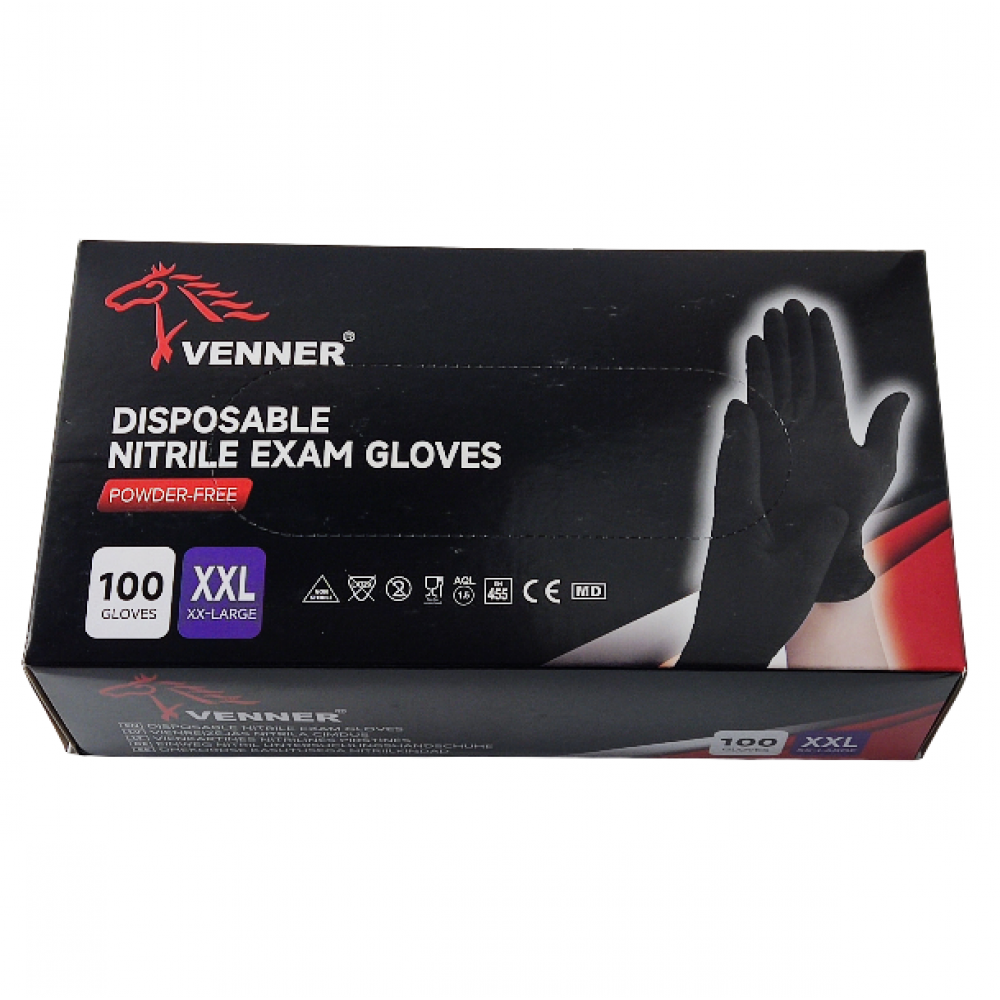 Pirštinės nitrilo, 100 vnt. (dydis - XXL)