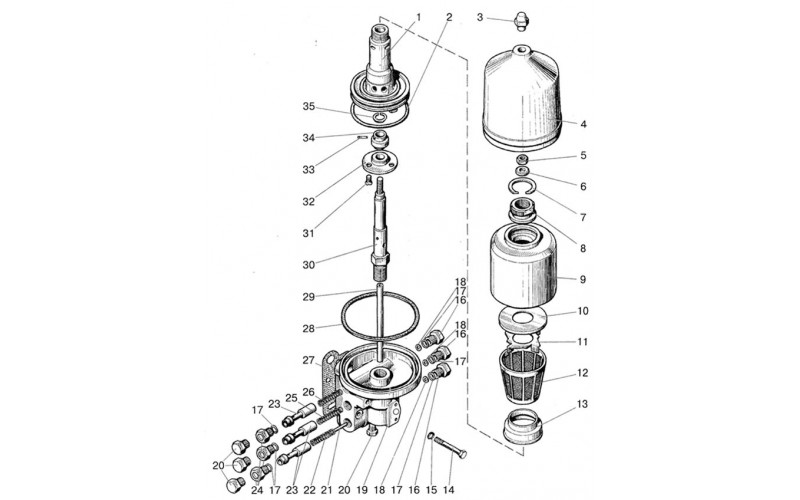 Pavarų dėžės tepalo paskirstymo filtras
