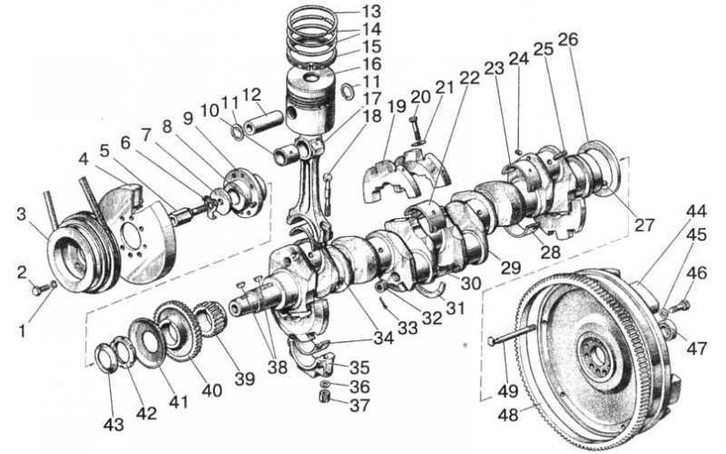 Вал коленчатый
