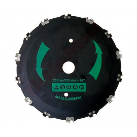 Chainsaw teeth brush blade 230 mm x 25.4 mm 14T