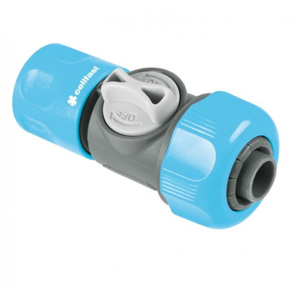 Water hose connector with valve 3/4″