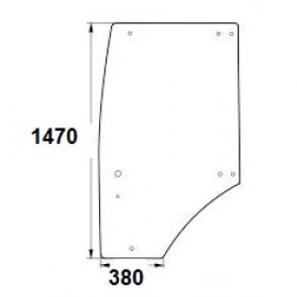 Left door glass (without profile)