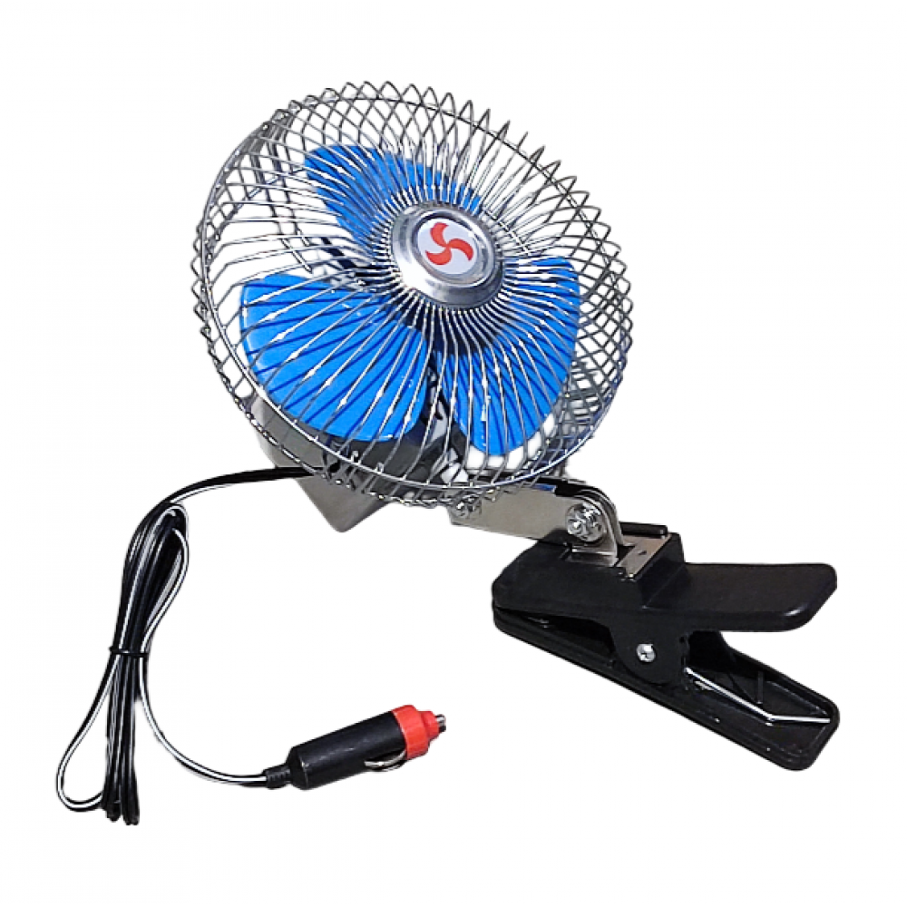 Вентилятор хромир. с зажимом, 12 В
