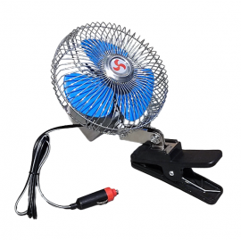 Вентилятор хромир. с зажимом, 12 В