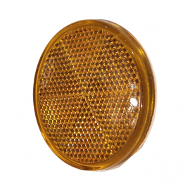 Atšvaistas apvalus, geltonas (klijuojamas) 60 mm