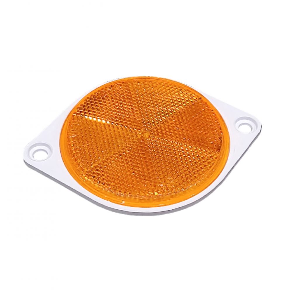 Светоотражатель круглый, желтый (с ушами)