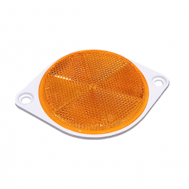 Atšvaistas apvalus, geltonas (su auselėm)