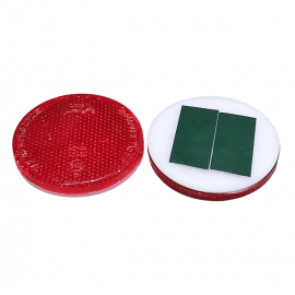 Atšvaistas apvalus, raudonas (klijuojamas) 64 mm