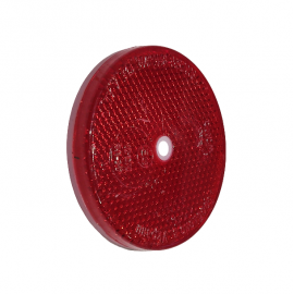 Atšvaistas apvalus, raudonas (su skylute) 64 mm