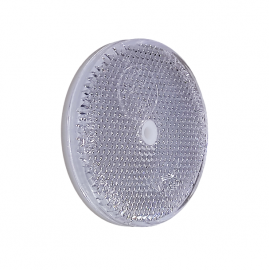 Atšvaistas apvalus, baltas (su skylute) 64 mm