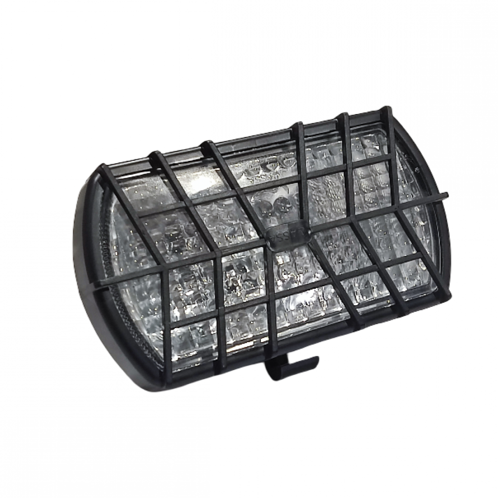 Фара рабочая с решоткой, пласт. (крепление на кабине)